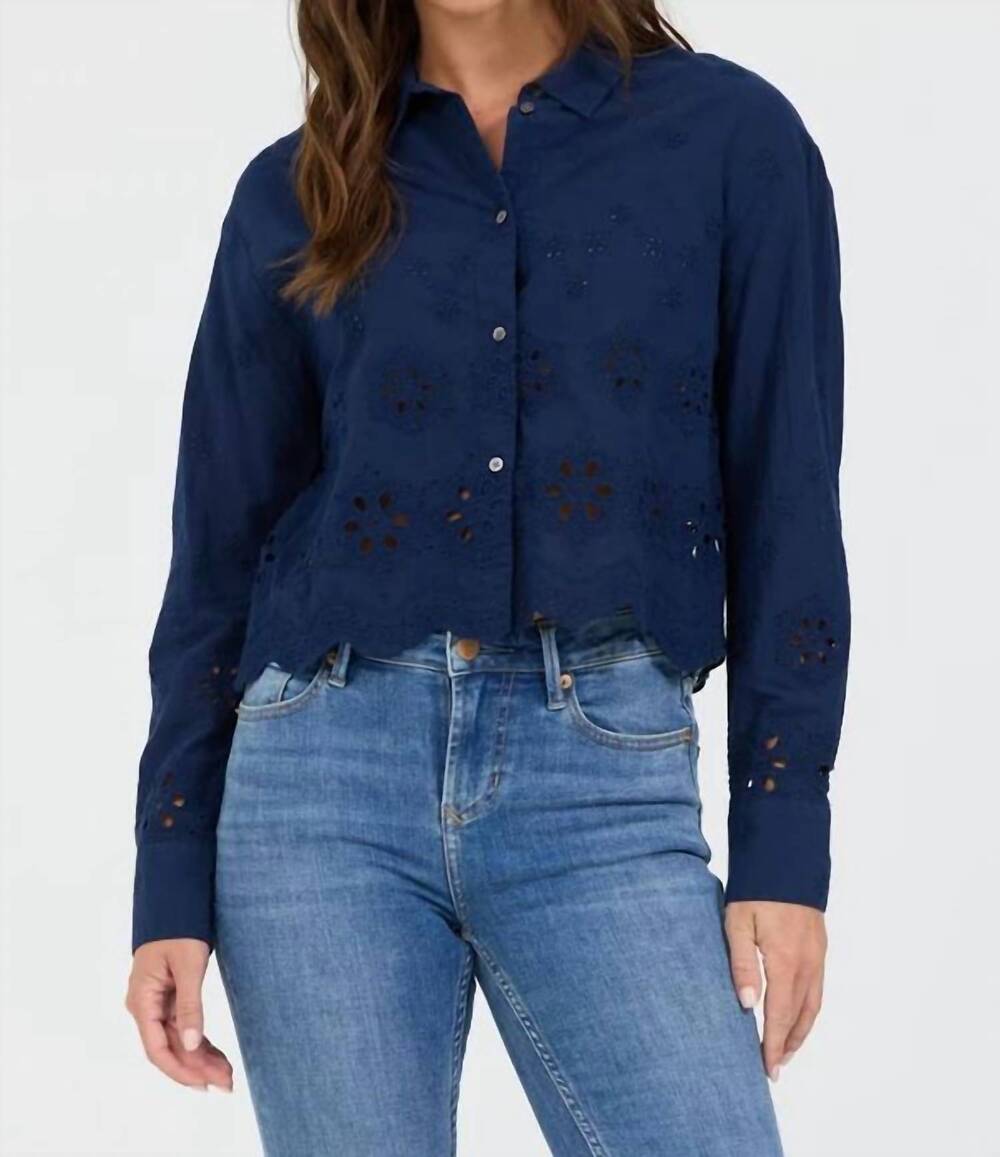 NEW DEAR JOHN DENIM miranda button up shirt in riviera black iris